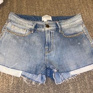 Frame studded shorts